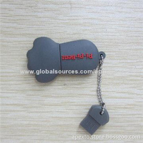 Cookie Shape USB Flash Memory, Made of PVC Material, Supports USB2.0 Interface
